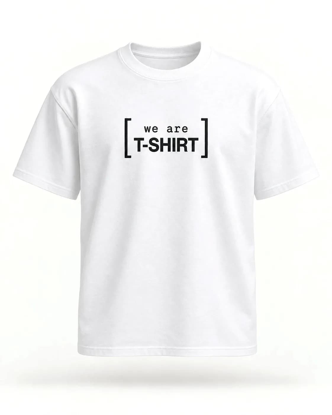 T-shirt blanc imprimé du cadre we are T-SHIRT en noir
